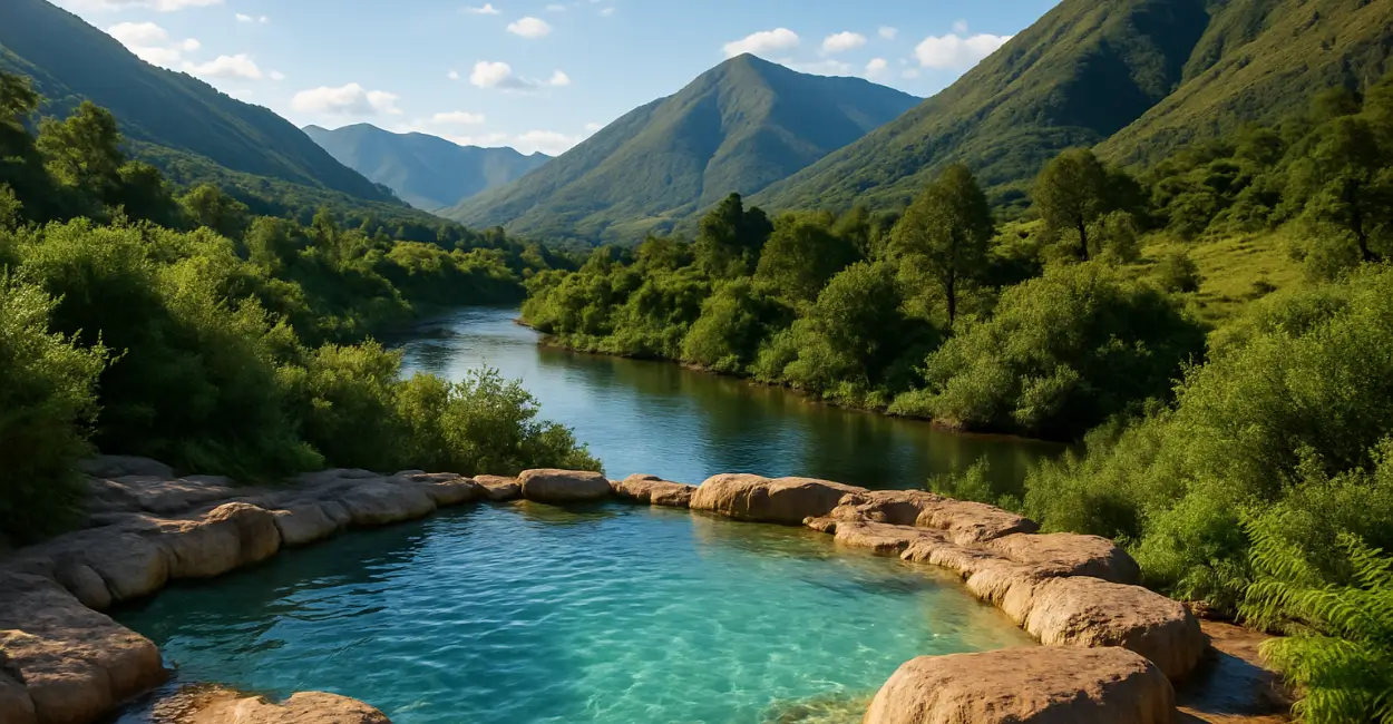 destino secreto com águas termais